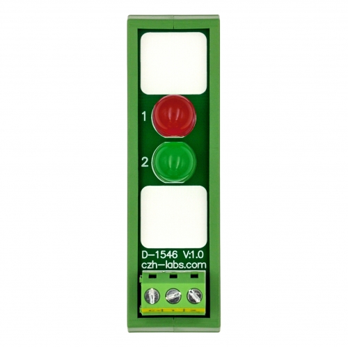 DIN Rail Mount DC 5-32V Common Negative Red-Green 10mm LED Indicator Light Module