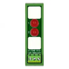DIN Rail Mount DC 5-32V Common Negative 2 Red 10mm LED Indicator Light Module