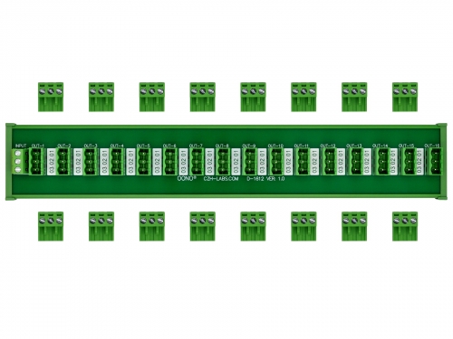 DIN Rail Mount 10A/300V 16x3 Pole Pluggable Screw Terminal Block Distribution Module