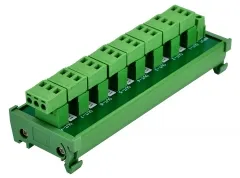 DIN Rail Mount 10A/300V 8x3 Pole Pluggable Screw Terminal Block Distribution Module