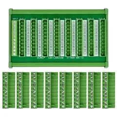 DIN Rail Mount 10A/300V 8x10 Pole Pluggable Screw Terminal Block Distribution Module