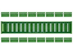 DIN Rail Mount 10A/300V 16x6 Pole Pluggable Screw Terminal Block Distribution Module