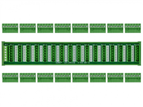 DIN Rail Mount 10A/300V 16x6 Pole Pluggable Screw Terminal Block Distribution Module