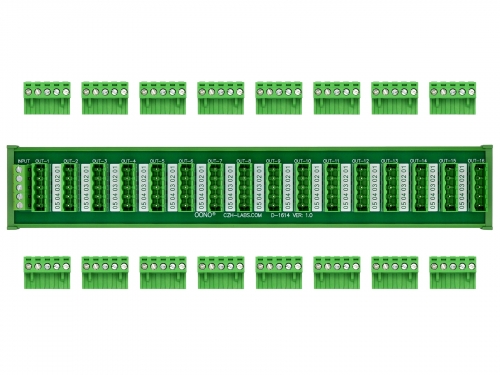 DIN Rail Mount 10A/300V 16x5 Pole Pluggable Screw Terminal Block Distribution Module