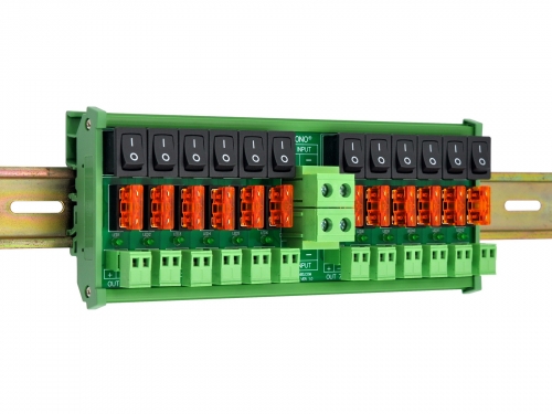 DC 52 Amp 12 Channel Power Distribution Module, Rocker Switch