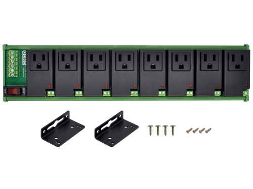 AC Power 8 Channel IoT Relay Outlet Module, DIN Rail or Screw Mounting