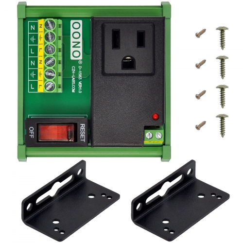 AC Power 1 Channel IoT Relay Outlet Module, DIN Rail or Screw Mounting