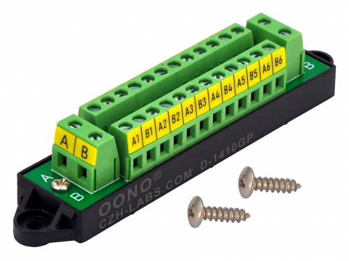 16Amp 48V 2x12 Position Terminal Block Distribution Module. OONO D-1410GP