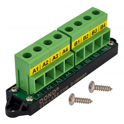 52Amp 600V 2x4 Position Terminal Block Distribution Module. OONO D-1664GP