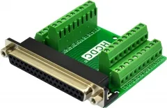 Slim Right Angle D-SUB Header Breakout Board Terminal Block DSUB Connector Module (DB37 Female)