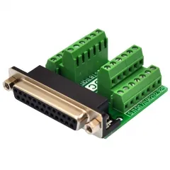 Slim Right Angle D-SUB Header Breakout Board Terminal Block DSUB Connector Module (DB25 Female)