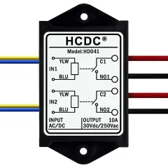 Dual SPST-NO 10 Amp Power Relay Module (AC/DC 24V)