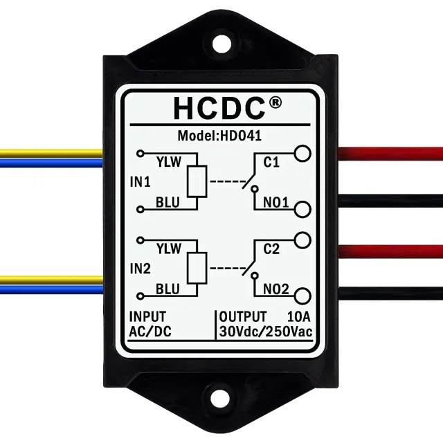 Dual SPST-NO 10 Amp Power Relay Module (AC/DC 24V)