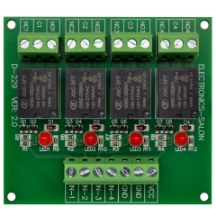 ELECTRONICS-SALON 4 SPDT 10Amp Power Relay Module, DC 12V Version.