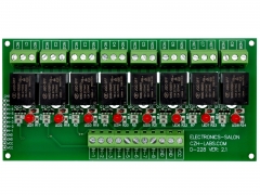 ELECTRONICS-SALON 8 Channel 10Amp SPDT Power Relay Module Board (Operating Voltage: DC 12V)