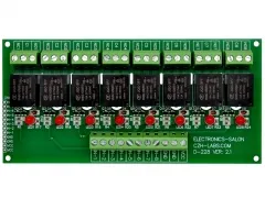 ELECTRONICS-SALON 8 Channel 10Amp SPDT Power Relay Module Board (Operating Voltage: DC 12V)