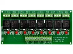 ELECTRONICS-SALON 8 Channel 10Amp SPDT Power Relay Module Board (Operating Voltage: DC 24V)
