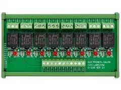 ELECTRONICS-SALON DIN Rail Mount 8 SPDT Power Relay Interface Module. (Operating Voltage: DC 5V)