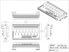 ELECTRONICS-SALON DIN Rail Mount 8 SPDT Power Relay Interface Module. (Operating Voltage: DC 5V)