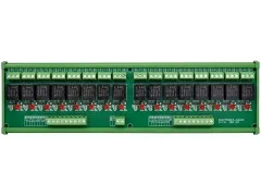 ELECTRONICS-SALON DIN Rail Mount 16 SPDT 10Amp Power Relay Interface Module, DC 12V Version.