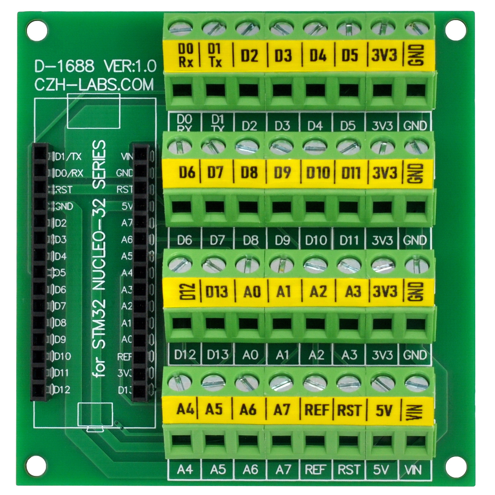 Screw Terminal Block Breakout Board Module for STM32 Nucleo-32