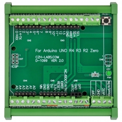 DIN Rail Mount Screw Terminal Block Adapter Module, For Arduino UNO R4 R3 R2 Zero, CZH-LABS D-1099T Ver 2.0