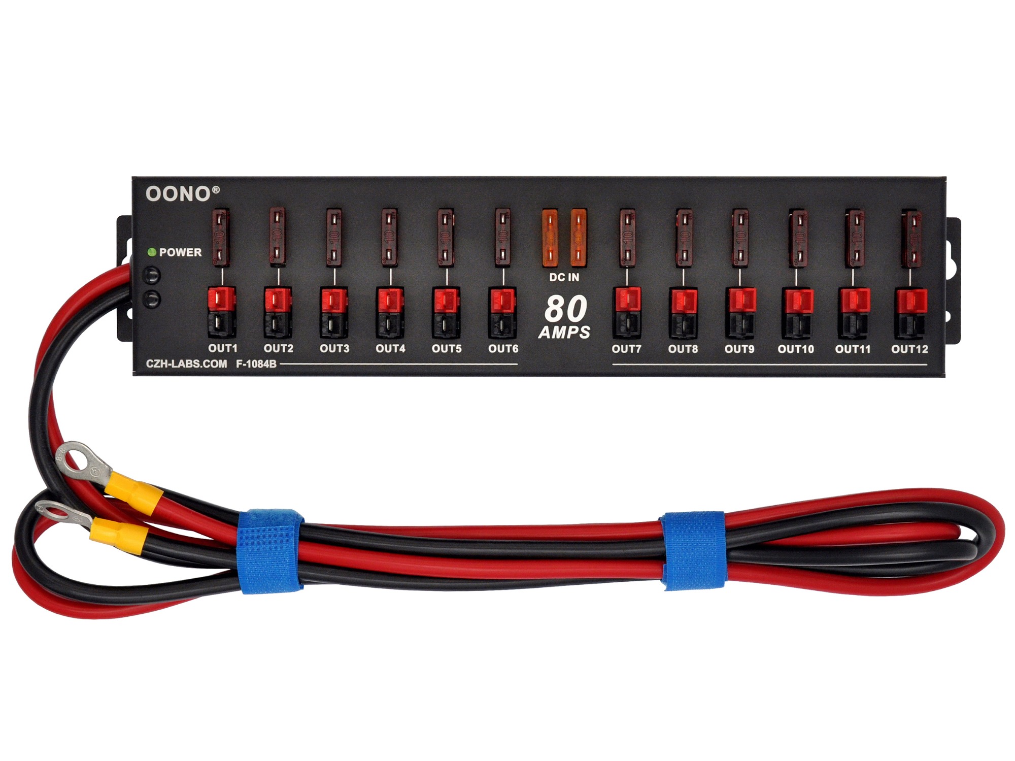 Wired 12 Port Powerpole DC Power Splitter Distribution Module