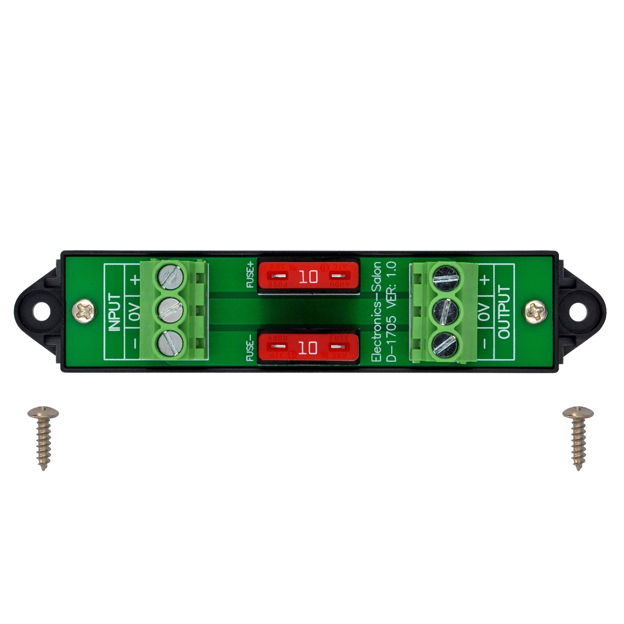 DC +/- Dual Channel 5 to 58V 10Amp ATO Fuse Moudle, Screw Mount, D-1705GP