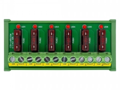 DIN Rail Mount DC 5 - 32V 6 Channel ATO Fuse Module, CZH-LABS D-1707T/32V