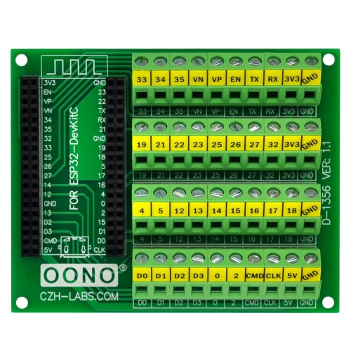 Screw Terminal Block Breakout Module Board for ESP32-DevKitC
