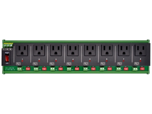 AC Power 8 Channel IoT Relay Outlet Module, DIN Rail or Screw Mounting, Support Normally-OFF Normally-ON Always-OFF Always-ON