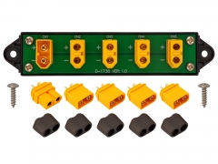 DC Power Distribution Block Module, XT60 Connectors, 5-Position, 35A 60V, D-1738GP