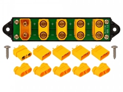 DC Power Distribution Block Module, XT90 Connectors, 5-Position, 45A 60V, D-1739GP