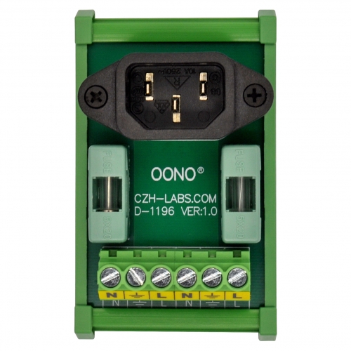 Fused AC250V IEC320 C14 Inlet Power Module, with Dual 6.3Amp Fuse Protection, DIN Rail Mount