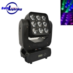 9 * 10W RGBW 4IN1 LED Matrice à tête mobile