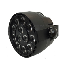 12 * 1 w rgbw LED mini plástico plano PAR luz