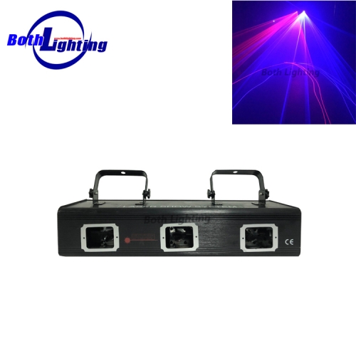 3 head Animation RGB full color scanning beam Laser projector