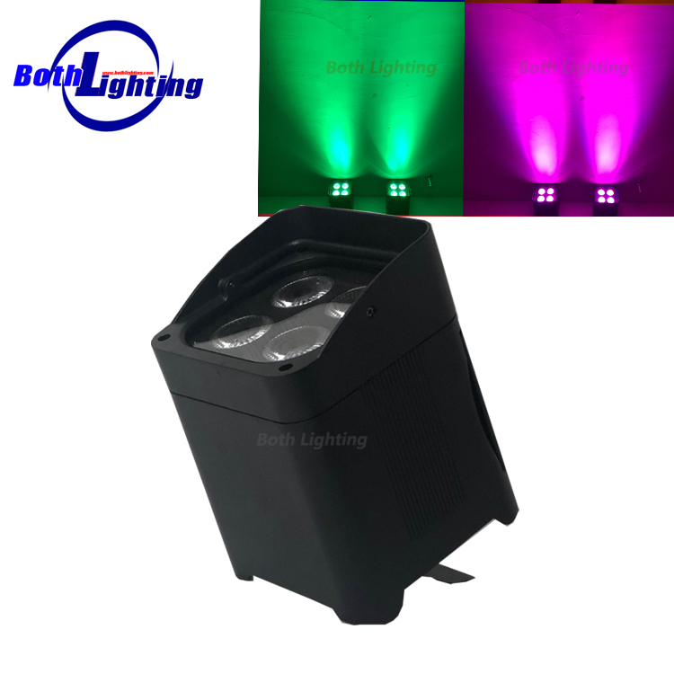 IP54 Impermeable 4x18W RGBWA UV inalámbrico dmx alimentado por batería led uplights