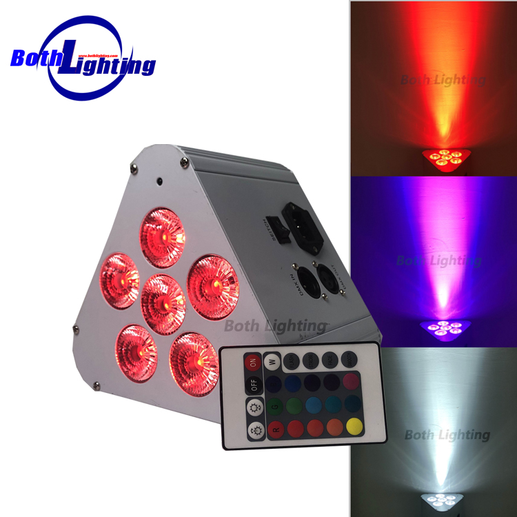 6X18W RGBWA + UV 6 IN 1 Alimentation par batterie LED DMX sans fil