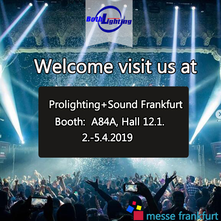 Exposição de Prolight + Sound Frankfurt Convite de ambas as empresas de iluminação