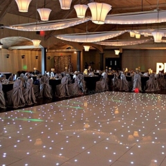 Pista de baile iluminada por las estrellas antideslizante con decoración de paisaje centelleante 60 * 60 cm / 60 * 120 cm