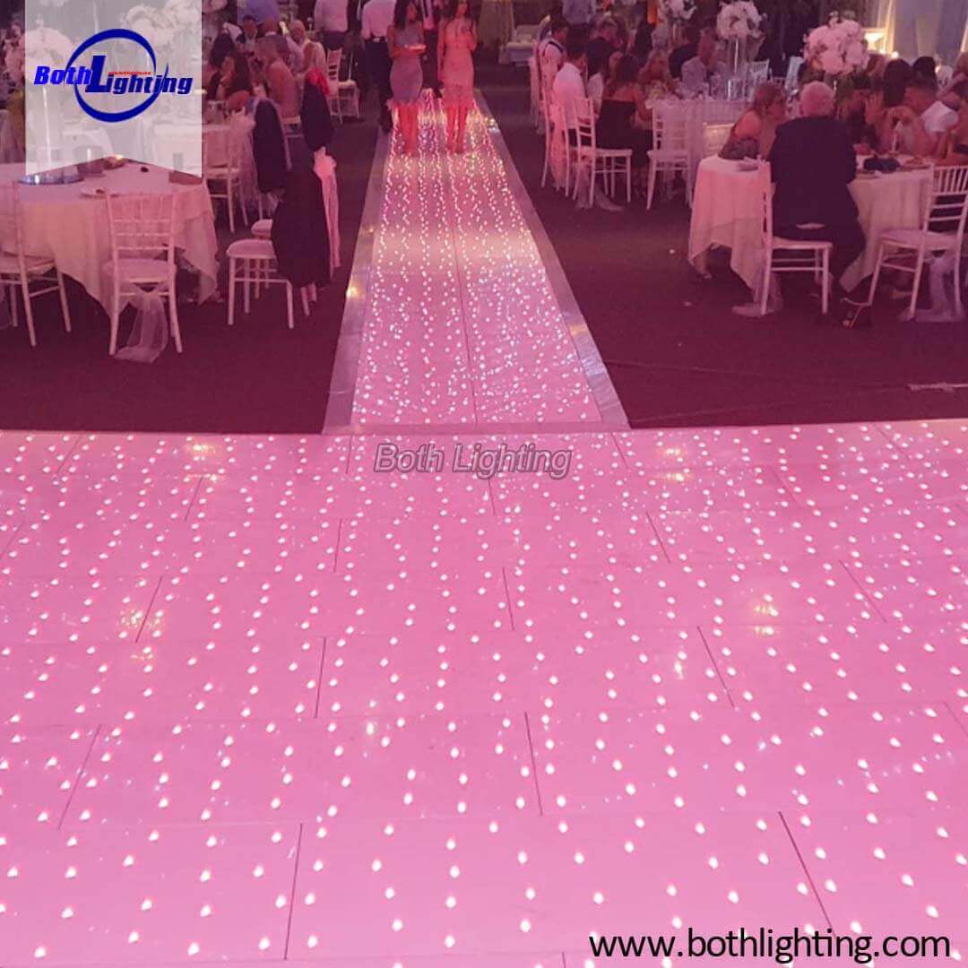 Una pista de baile LED lo convierte en una cosa emocionante para su evento de boda