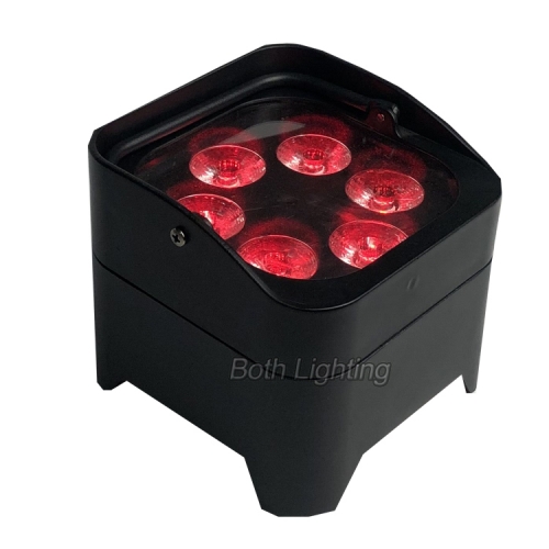 6*6*18W RGBWA UV 6in1 LED mini Battery Par Light con control remoto