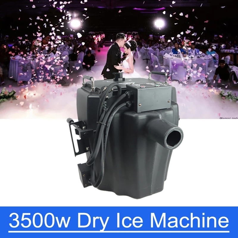 DJ 3500W Dry Ice Machine Low Fog smoke Stage Weddin Effect Machine  W/Flightcase