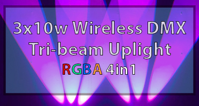 Special Effect Uplight - RGBA Tri Beam LED wall washer
