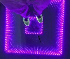 Decoração de eventos Infinity Mirror 3D LED Pista de dança 60 * 60cm
