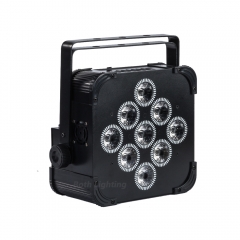 battery powered uplighting 9*18w RGBWA UV 6in1 Wireless DMX led battery par