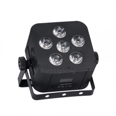 Iluminação LED sem fio 6X18W RGBWA UV 6 EM 1 Bateria Sem Fio DMX LED Flat Par