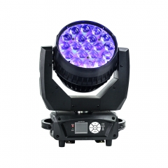Foco de cabeza móvil LED Aura 19x15w RGBW Wash con zoom