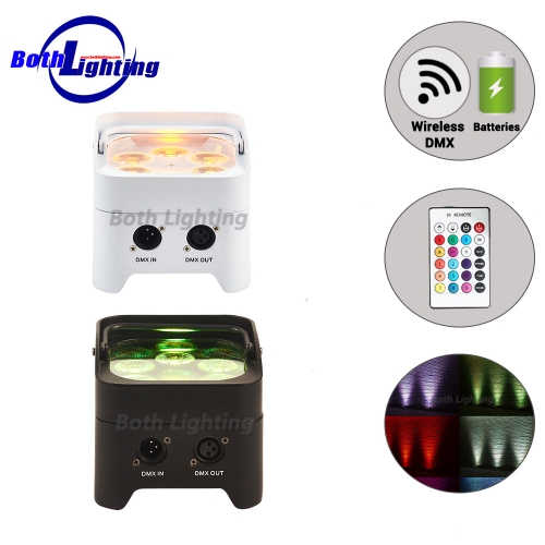 S6 mini 6 * 18w RGBWA + UV 6in1 LED mini batterie Par lumière avec télécommande